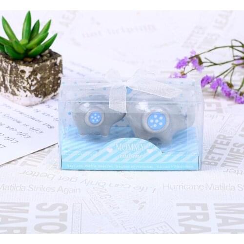50 Sets (100pcs) Baby shower favor 'Mommy and Me - Little Elephant ceramic Salt and Pepper Shaker Wedding Favor Gifts