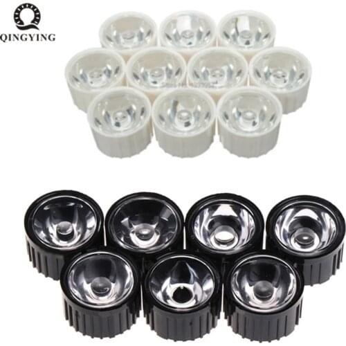 50set High Power 1W 3W 5W LED Lens 20MM PMMA Lenses With Bracket 5 15 25 30 45 60 90 120 Degree For 1 3 5 Watt Light Beads