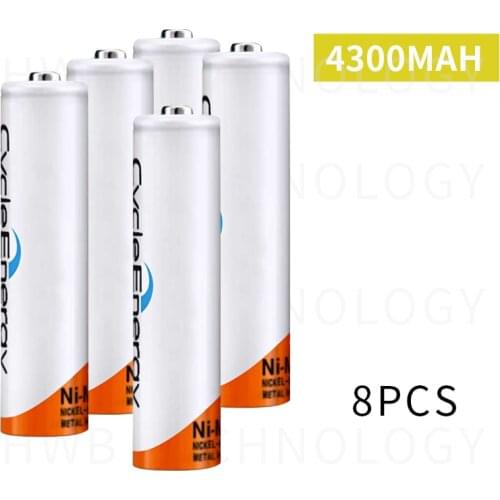8Pcs/Lot Original Brand New NI-MH AAA 3A Rechargeable Batteries 1.2V 4300mAh Rechargeable Battery Free Shipping