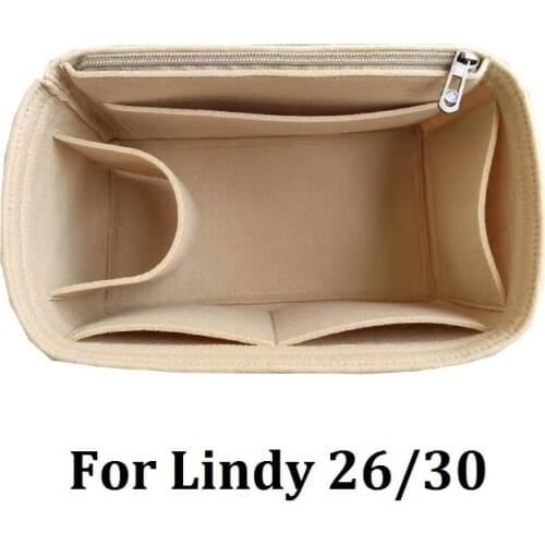 For H LINDY 26 30 34 Felt Insert Bag Organizer Makeup Handbag Organizer Travel Inner Portable Cosmetic Original Organize Bags