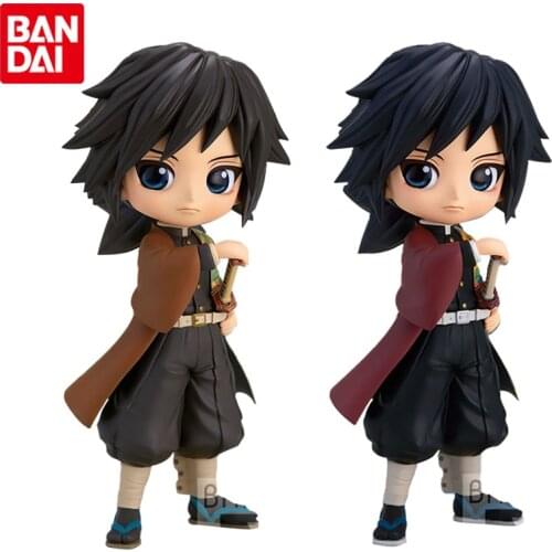 Bandai Genuine Demon Slayer Qposket Tomioka Giyuu Q Version Anime Action Figures Collectible Model Ornaments Toys for Kids