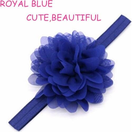 Purple Flower Headband Kids Newborns 10CM Big Chiffon Flower Headband Little Girls Hair Accessories Photography Elastic Headband