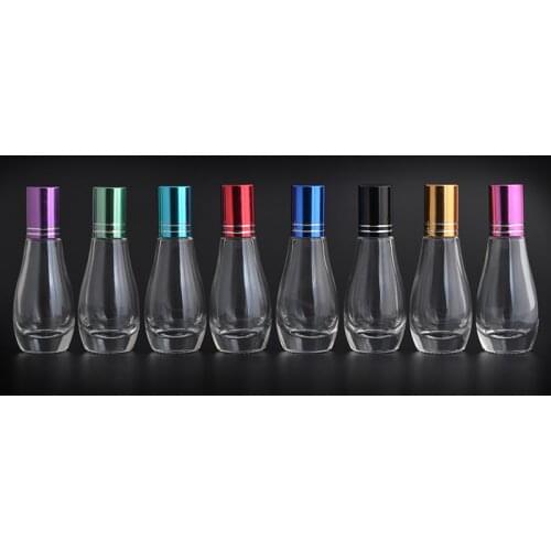 MUB -12ml Roll On Bottles For Essential Oils Glass Perfume Bottle Mini Steel Roller Bottle Refillable Empty Container for Travel