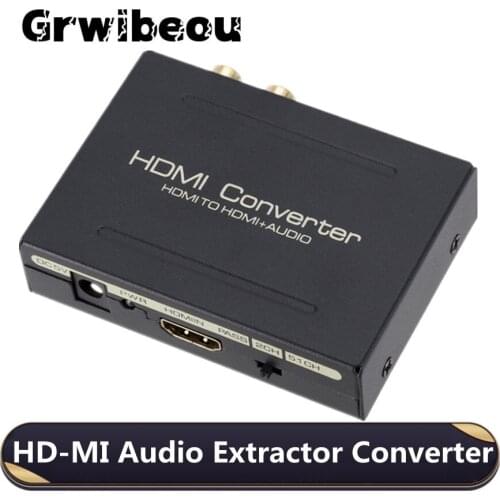 HDMI-compatible Audio Extractor Stereo Extractor Converter Optical TOSLINK SPDIF + 3.5mm Support 5.1CH Audio Splitter Adapter