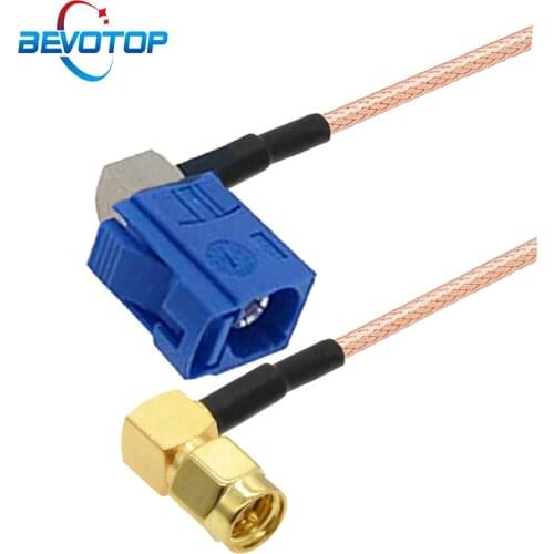 RG316 Pigtail Fakra C Female Right Angle to SMA Male 90 Degree Extension Cable Navigation GPS Antenna Adapter RF Coaxial Jumper