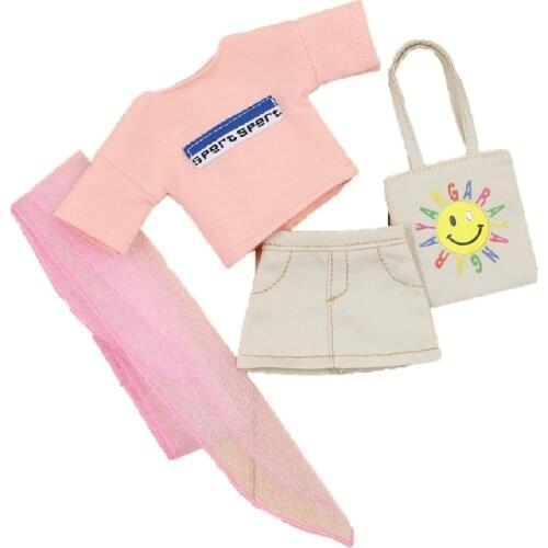 ICY DBS Blyth Doll ICY DBS Blyth DollDBS Blyth icy 1/6 30cm bjd Clothes cute pink summer suit headwear bag girl gift toys