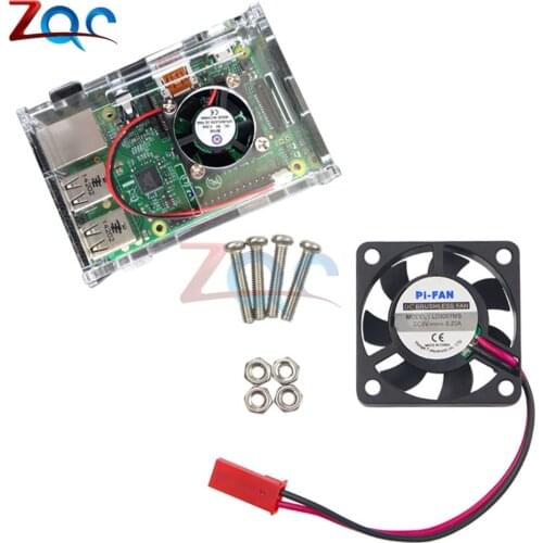 5V 0.2A Cooling Cooler Fan for Raspberry Pi Model B+ / Raspberry Pi 2/3 Cooler Brushless DC CPU Fan With Screws Parts