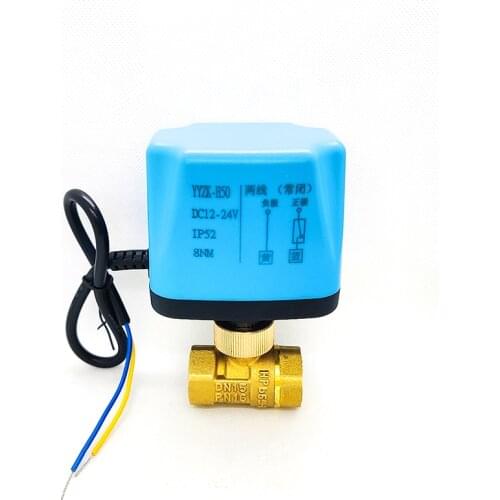 1/2" Brass Electric Ball Valve Two Wire Two Way Normally Closed Normally Open 220V 24V 12V Switch Valve Water Valve