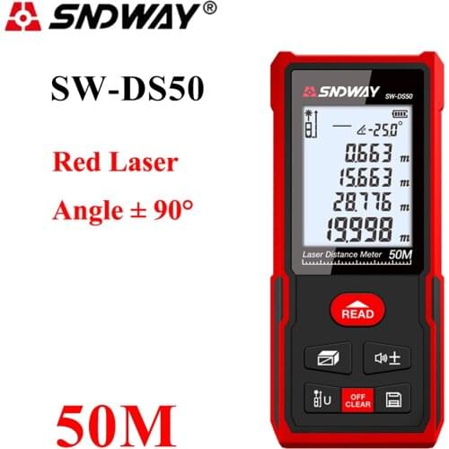SNDWAY Laser Distance Meter Digital Range Finder Distance Measurer Laser Rangefinder Electronic Angle Tape Ruler