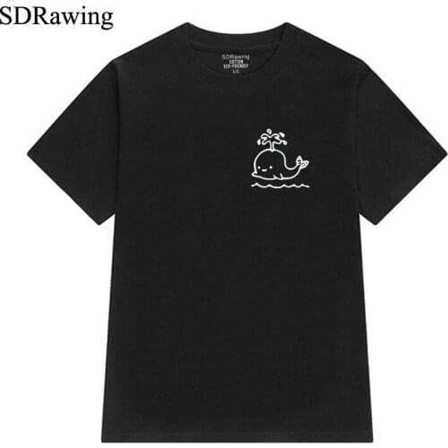 Cute Graphic Pocket Tee Women Tops Summer tshirt Fashion Slogan Women T shirt Harajuku Cartoon Tumblr Clothing DROP SHIP