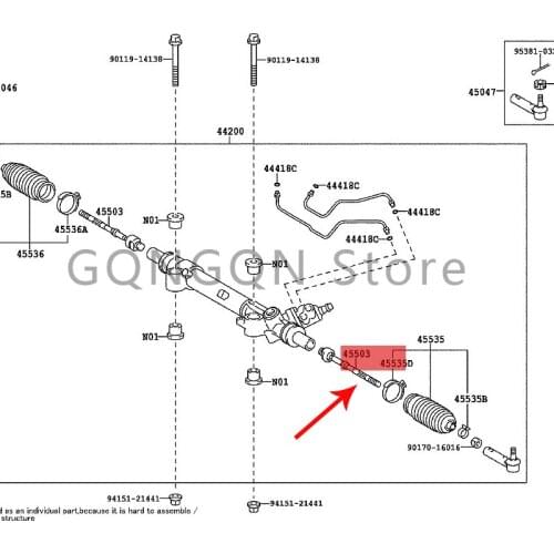 CAR steering rack end sub-assembly 2009- 2020Toy ot a4RU NNE R 4000 PRA DO electronic steering gear steering assist