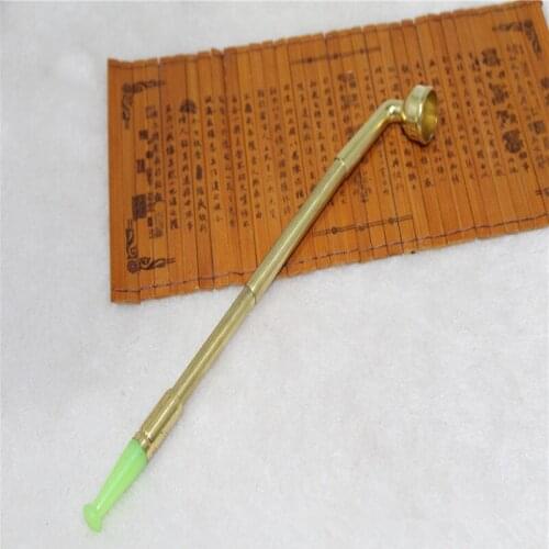 Practical Brass Retractable Metal Tobacco Smoking Cigar Cigarette Pipe Tool Gift