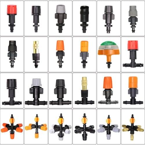 180/360 Degrees Adjustable Nozzle 5 Outlet Adjustable Adjustable Sprayer Garden Lawn Seedling Cultivation Cooling Micro Rotating