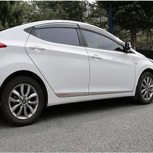 Car styling stainless steel car side body trim 4pcs for Hyundai Elantra 2012 2013 2014 2015