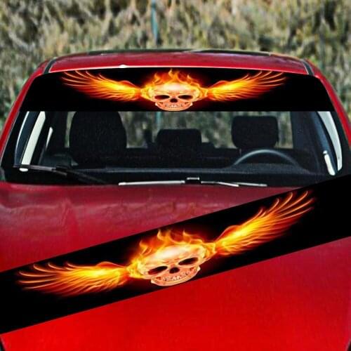 Terror Car Sticker Universal Exterior Front Sunshade Decals See-through