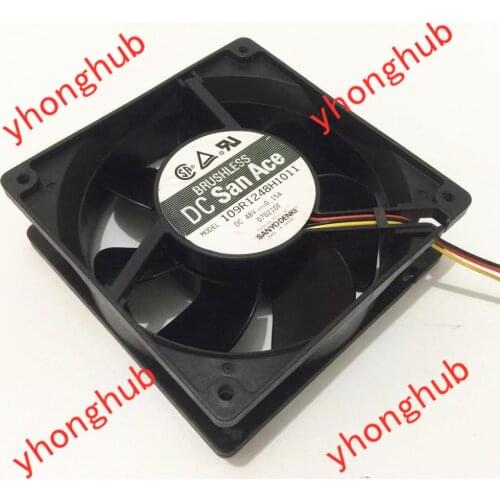 SANYO DENKI 109R1248H1011 DC 48V 0.15A 120x120x38mm Server Cooling Fan