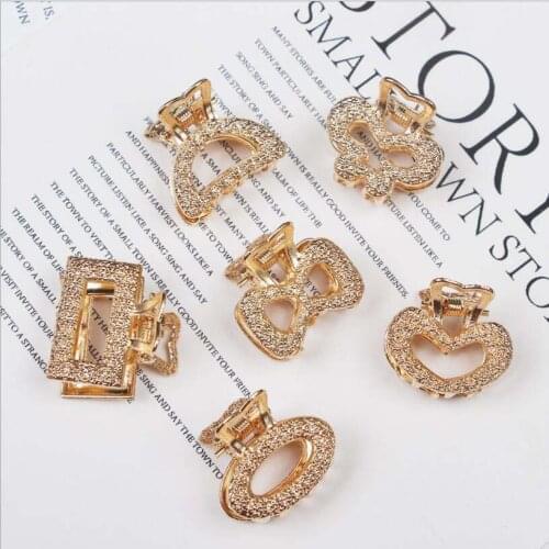 Fashion 2.5CM Hair Claw Clamps Hair Clip Hairpin Crab Metal Hair Claws for Women Ladies Hair Accessories shell Clip headwear