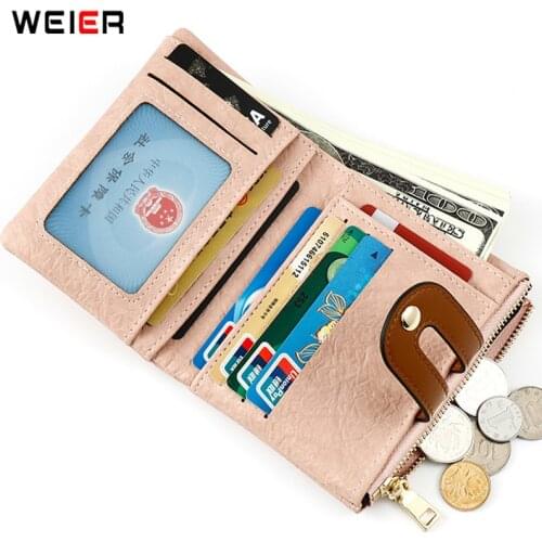 Many Departments Women Wallets Soft Faux Suede Leather Zipper Coin Purse Female Wallet Ladies Card Holder Small Purse