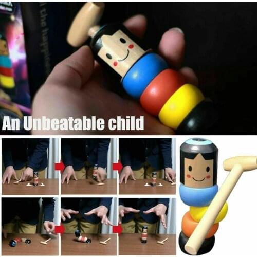 1 Set Magic Toy Close Up Stage Magic Props Fun Toy Accessory Immortal Unbreakable Wooden Man Magic Tricks For Kids Adult