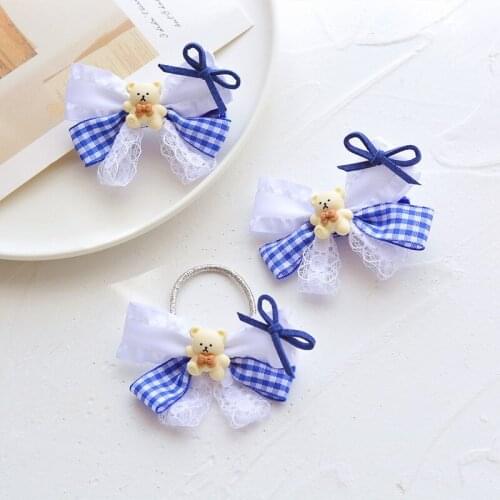 1PCS Bowknot Bear Cute Princess Headwear Kids Elastic Hair Bands Children Hair Ties Ropes Girls Accessories Baby Headdress