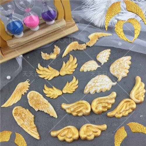 1Pcs Angel Wing Feather Sharp 3D Silicone Cake Fondant Mould Tools Cookware Cake Decorating Chocolate Mold