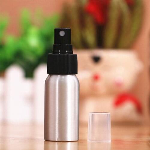 100ml Clear Pump Aluminum Empty Atomizer Refillable Perfume Travel Spray Bottle with whiter/Black Spray Cap
