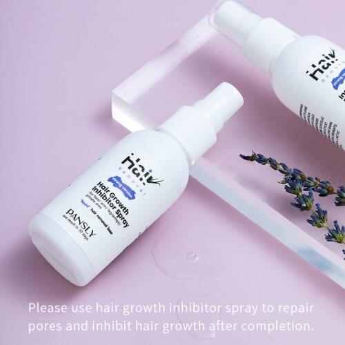 2pcs Lavender Permanant Hair Growth Removal Inhibitor Spray Beard Bikini Intimate Legs Body Armpit Painless Facial Stop Hair