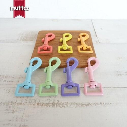 20pcs/lot Metal Colourful dog Clasp Kirsite hook buckle hardware for 20mm webbing DIY Dog Leash parts top quality 7 colours