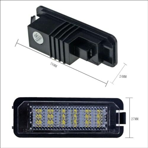 2x18SMD Error free LED License Number Plate Light lamps V~W Golf MK4 MK5 MK6 Passat Po.lo CC Eos SciroccoLicense Number Plate