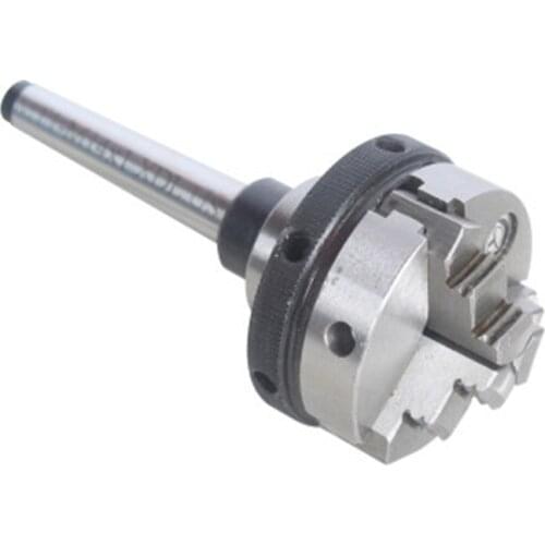 3 Jaw Self-centering Chuck 50MM 63MM manual metal lathe chuck with MT1 Taper shank Rod for Mini Lathe with Lock Rod