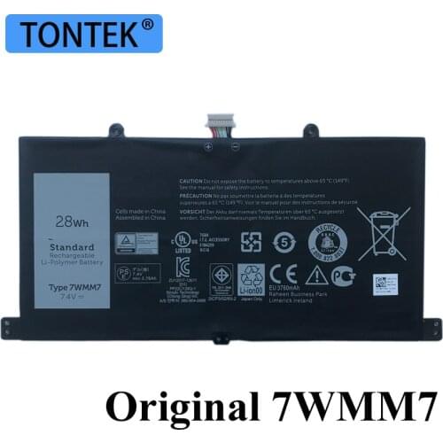 7.4V 28Wh Genuine 7WMM7 Laptop Battery For Dell Venue 11 Pro Keyboard Dock D1R74 Tablet CFC6C CP305193L1 DL011301-PLP22G01