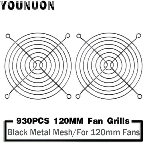 650 Piecces Axial 120mm CPU Cooling Fan Grill Metal Wire Finger Guards 12cm 120x120mm Metal Mesh Fan Grills Protection Net