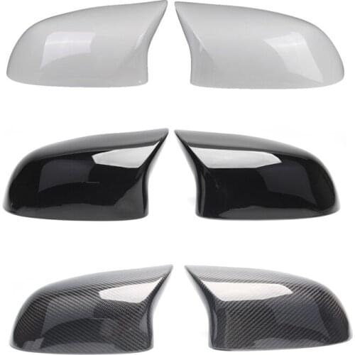 ABS Glossy Black Side Rear view Mirror Housings For B-MW X3 F25 X4 F26 X5 F25 X6 F26 2014-2018 Carbon Fiber Mirror Cover