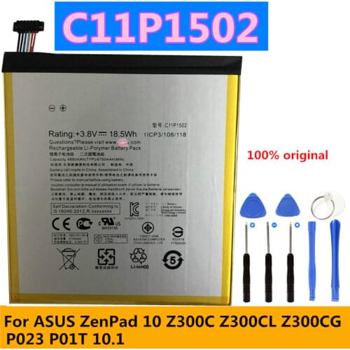 New Original Replacement Battery C12P1602 For ASUS ZenPad Z10 ZT500KL Tablet Battery 7800mAh + Tools