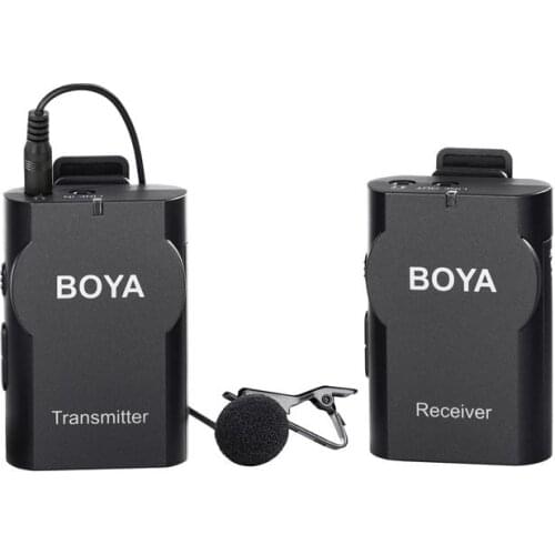 Wireless Lavalier Lapel Microphone BOYA WM4 PRO Transmitter Receiver Set Lighting Type-C Mount for Phone Camcorder Video Audio