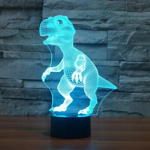 Dinosaur colorful 3D light touch visual light decoration gift night light