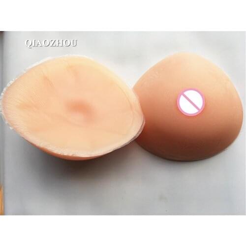 G cup 2400 g/pair triangle fake breasts transsexuals drag queen breast form realistic soft silicone
