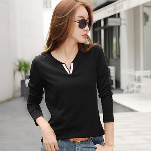GGRIGHT Long Sleeve T Shirt Women 2019 Cotton T-Shirt Female Korean Style Woman Clothes Plus Size Tshirt Vogue Tee Shirt Femme