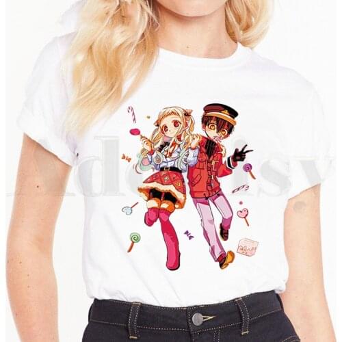 Kawaii Japanese Anime Toilet Bound Hanako Kun Short Sleeve Female Tops Tees Harajuku VintageT Shirts Womens T-shirt