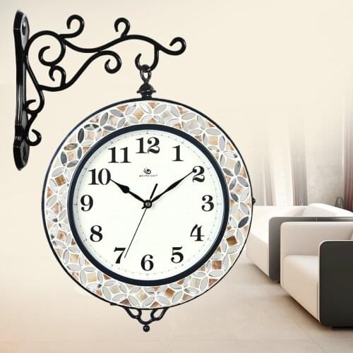 Creative Double-sided Clock Mediterranean Shell Double Face Pow Patrol Guess Women Mute Wall Clocks Relogio Parede Gift 50ZB062