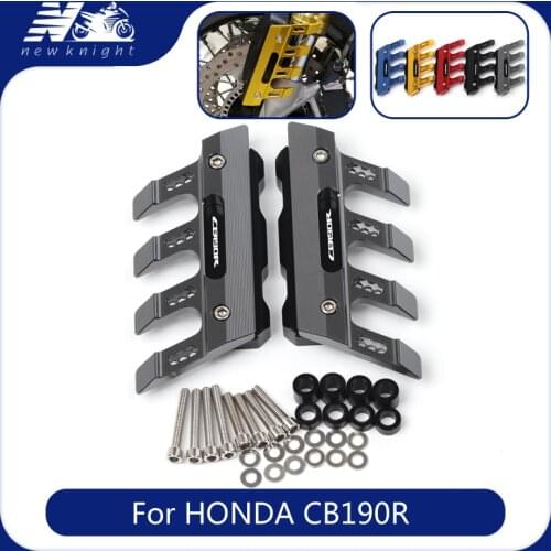 Motorcycle CNC Aluminum Front Fender Side Protection Guard Mudguard Sliders Lower Fork Protector For HONDA CB190R Accessories
