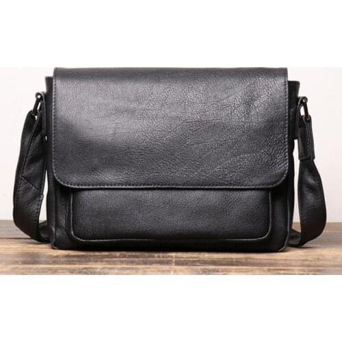 Real Cowhide 2021 New Fashion all-match mens leather shoulder bag female casual messenger shoulder bag famous brand female bag