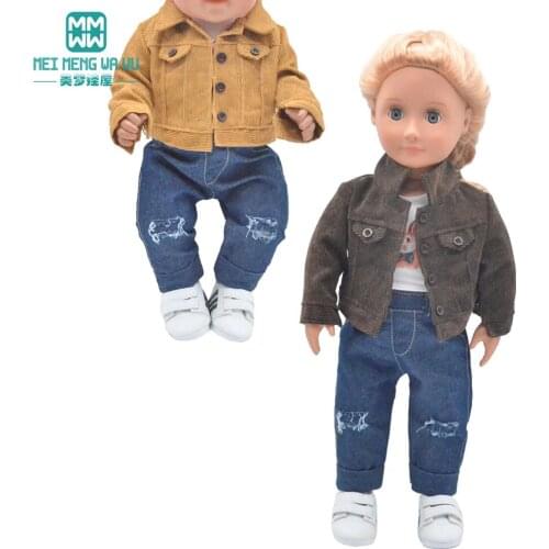 2021 NEW Clothes for doll fits 17inch Toys born new baby Doll American Doll Fashion Jackets, jeans, shoes