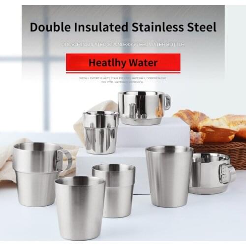 Industry Style 304 Stainless Steel Spray Paint Beer Cup Cold Water Drinks Cup Household Office Use Gargle Cup
