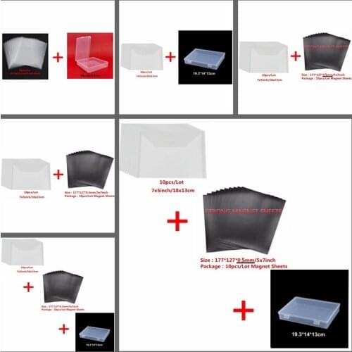 Transparent Portable Storage Bag Match Ribber Soft Magnet Sheet and Transparent Box Used To Store Die Stamp Template Cards Cover