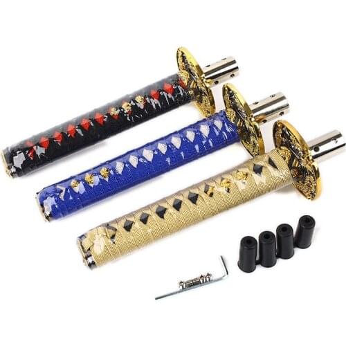 Universal 200MM/260MM JDM Katana Samurai Sword Shift Knob Shifter With Adapters Gear Shift knob
