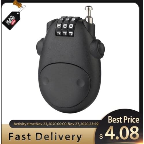 Universal Motorcycle Helmet Password Lock Telescopic Wire Rope Steel Cable Code Lock Suitcase Car Sled Helmet Password Lock