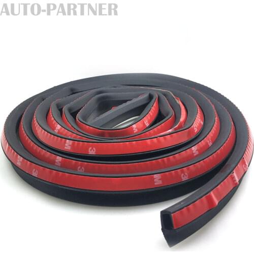 AUTO-PARTNER automotive weatherstripping car seal strip 3 Meters P Type door sound insulation waterproof trim dust isolation