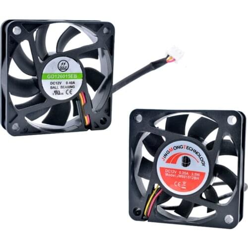 6cm 60mm fan 60x60x15mm DC12V 0.35A 0.40A 3pin double ball bearing, large air volume cooling fan for power charger