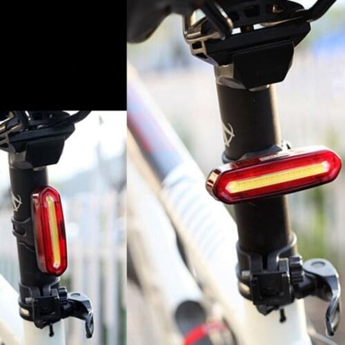 LED USB COB Bicycle Lamp 100 LM Rechargeable Mountain Bike Tail Light Taillight MTB Safety Warning Bicycle Rear Light